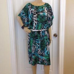 Colorful Snake Print Dress NWOT
